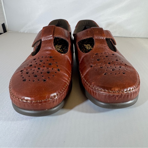 SAS Mary Jane Brown Leather 7.5 Academia Lolita US Tripad Comfort Shoes Y2K 90s - Picture 6 of 13